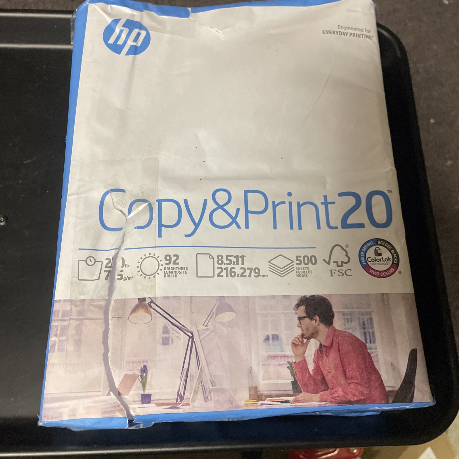 HP Office20 Printer Paper White Copy Print Letter Size 8.5″x11″ Paper-750 Sheets