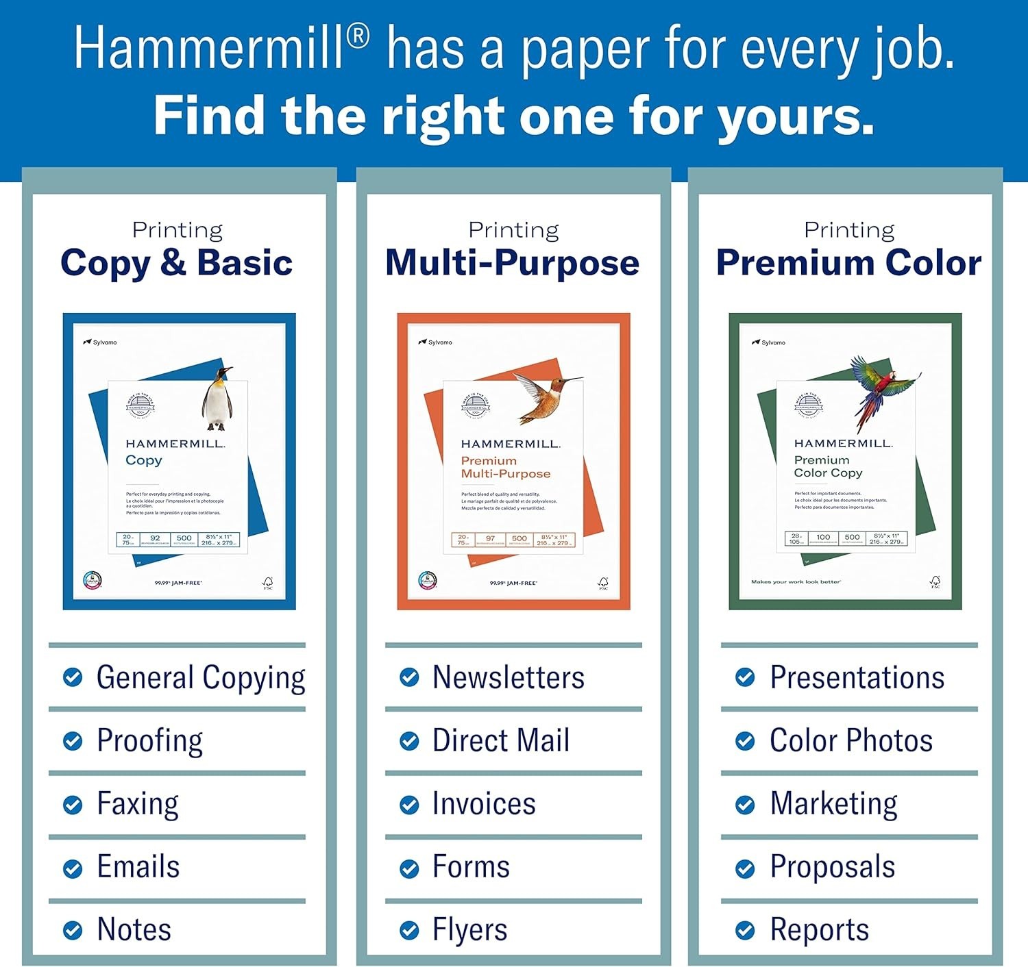 Great White Jam-Free 30% Recycled Paper – 8.5×11, 1500 Sheets, Office & Home Use