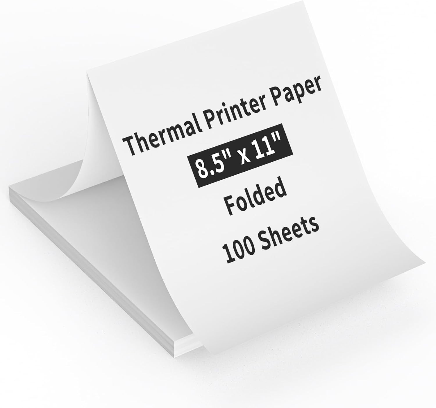 100 Sheets Thermal Paper 8.5 X 11 US Letter Size Thermal Printer Paper Business