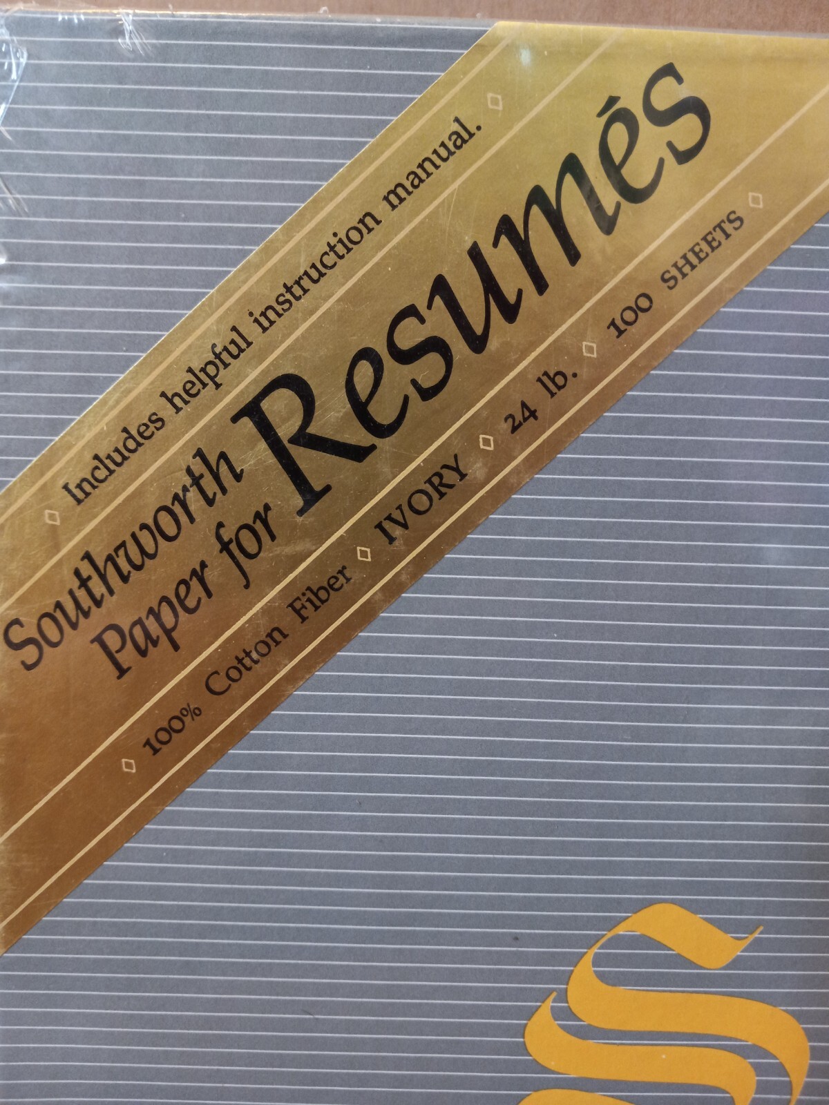 Southworth Fine Business Paper 100% Cotton 24Lb 8.5 X 11 Ivory 100 sheets