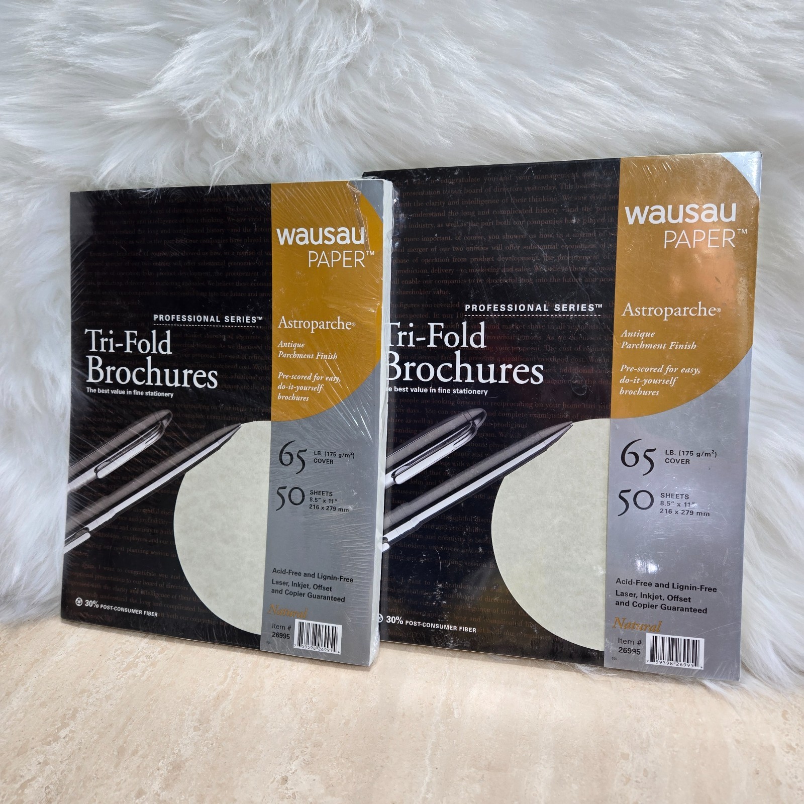 NEW Wausau Tri-Fold Brochure Professional Paper Matte 100 Sheets 8.5”x11” 65 lb