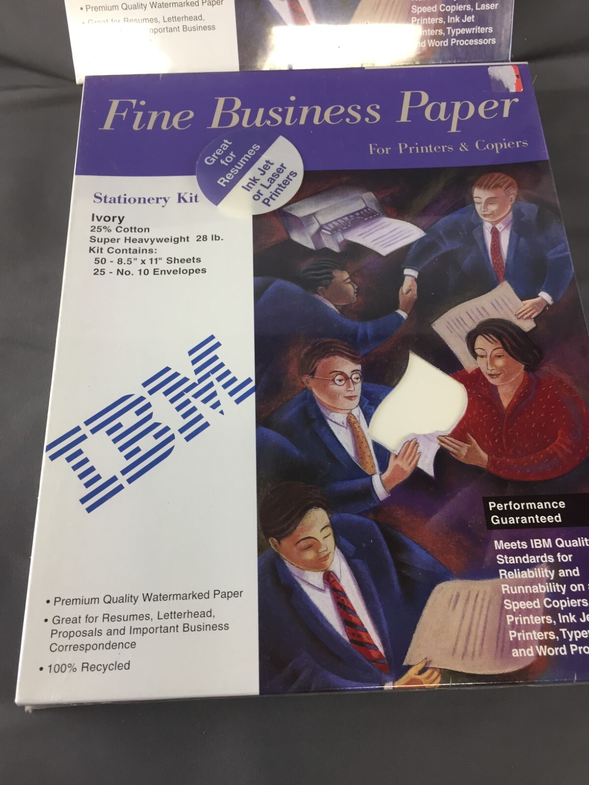 Set of 2 Packages IBM Stationery Kits Fine Business Paper for Printers/Copiers