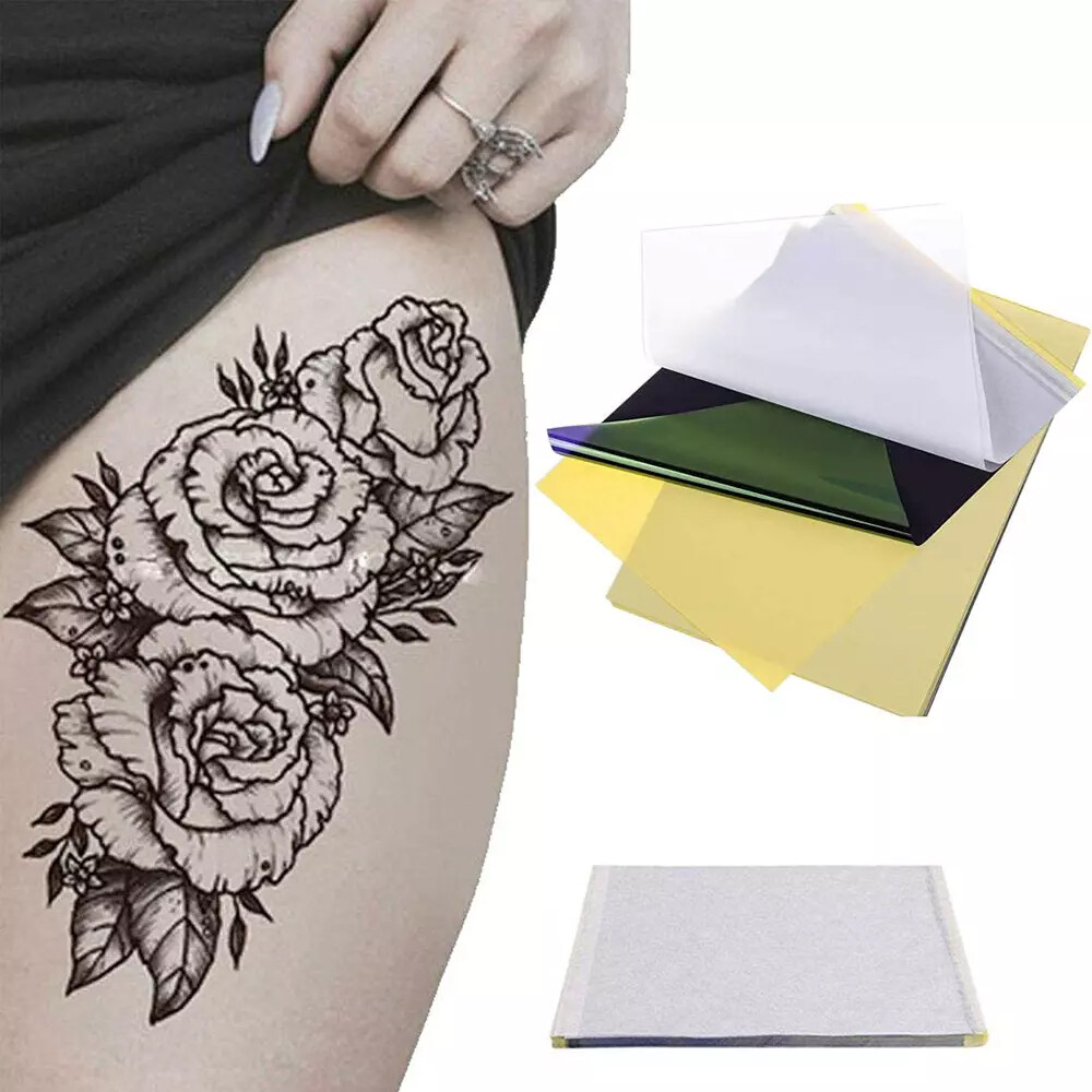 Tattoo Transfer Paper Stencil Carbon Thermal Tracing Hectograph Supplies Sheets