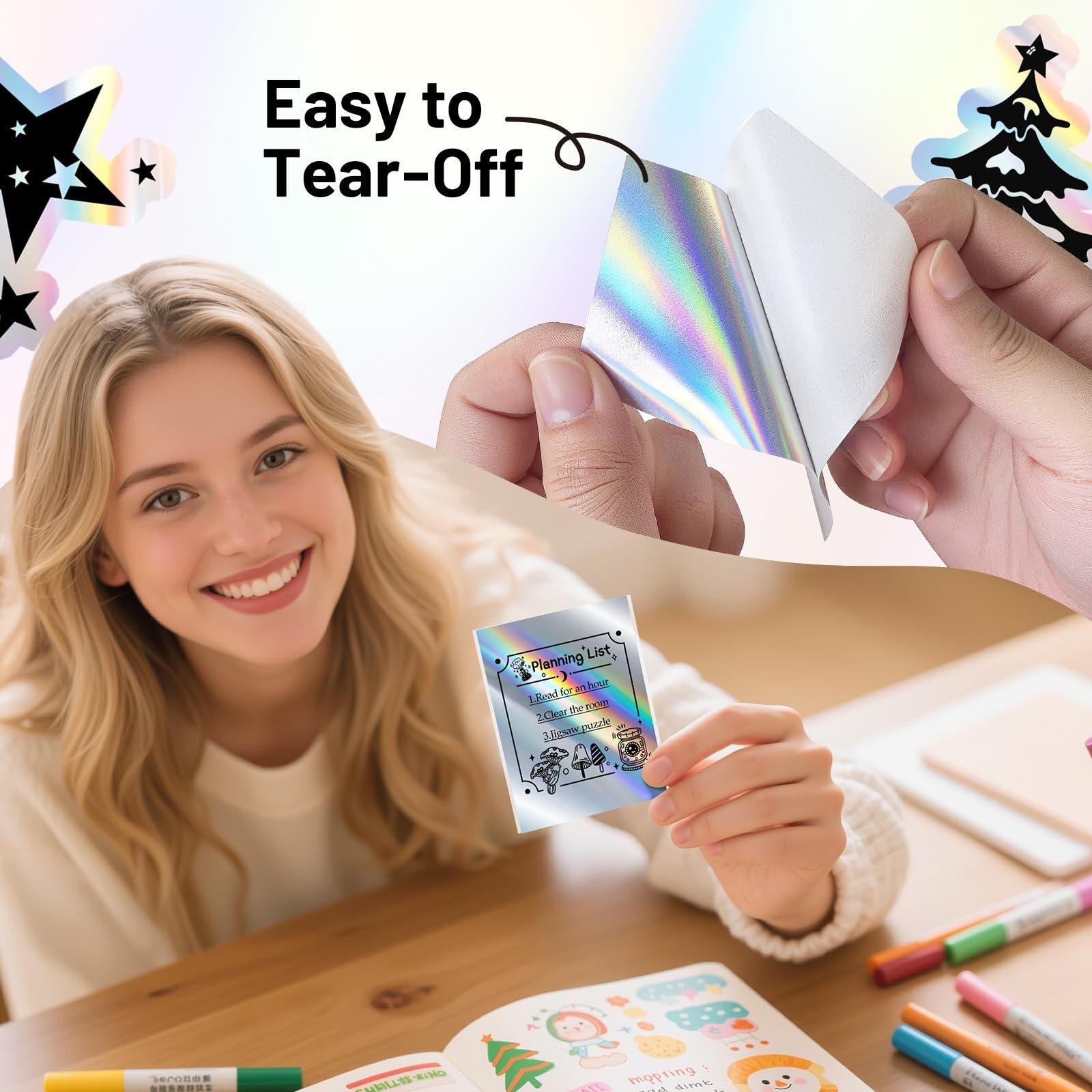 Self-Adhesive Thermal Paper Rolls – Glossy Laser Sticker Labels for Mini Printer