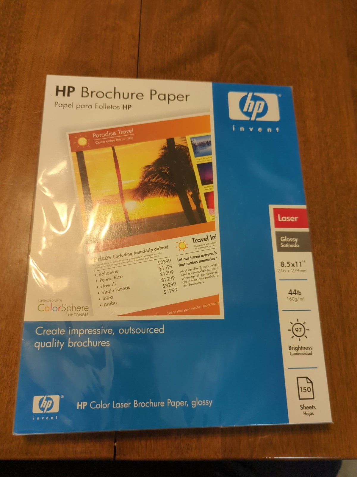 HP Laser Brochure/Flyer Paper White Q6611A New