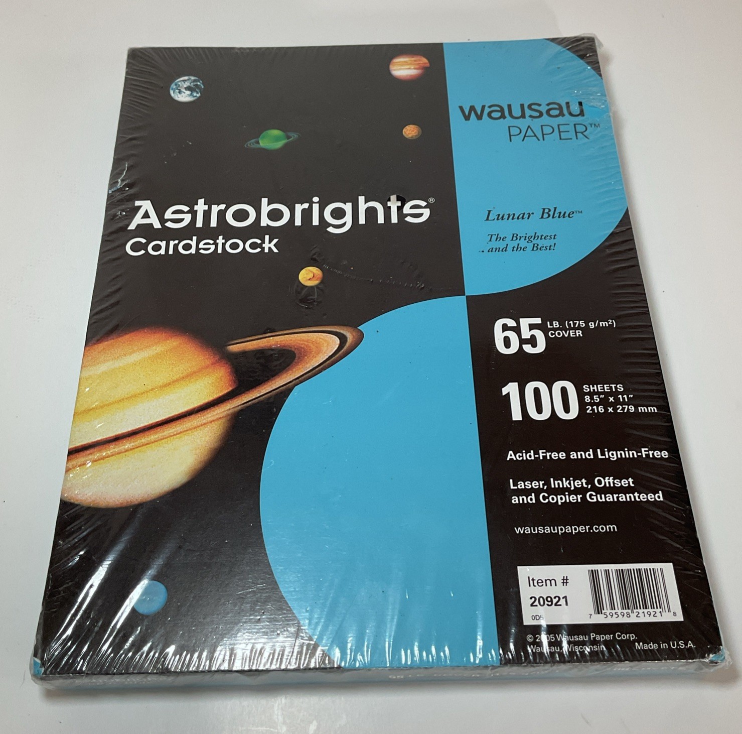 WAUSAU PAPER Astrobrights Color Assortment 65LB – 8.5x 11 – 100 Sheets