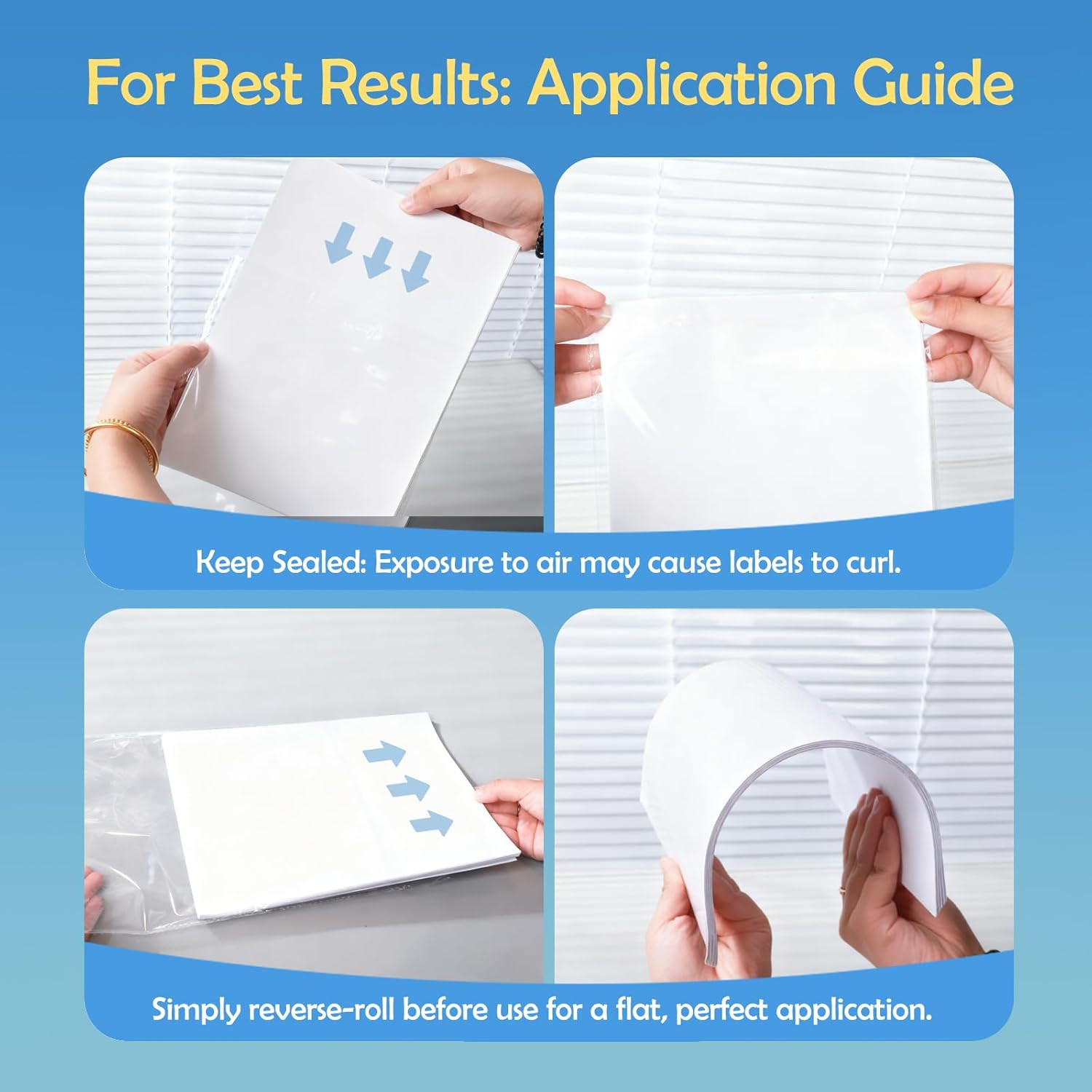 105 Sheets Premium Printable Vinyl Sticker Paper for Inkjet Printer