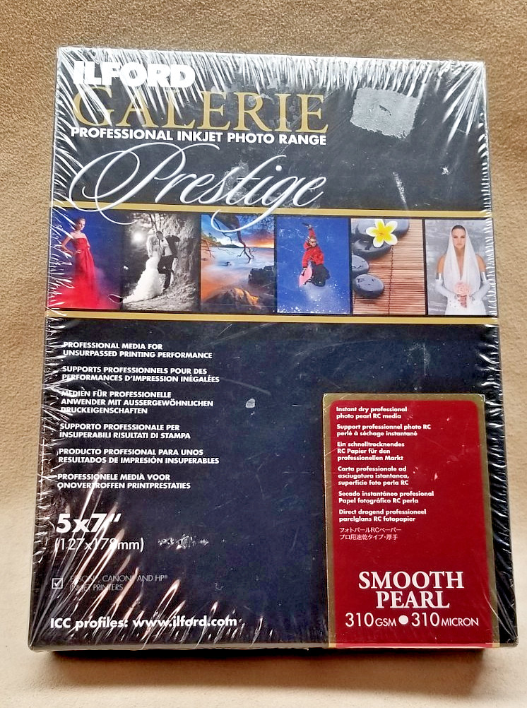 ILFORD GALERIE Prestige Smooth Pearl 5”x7” Inkjet Photo Paper 2001744 100 SHEETS