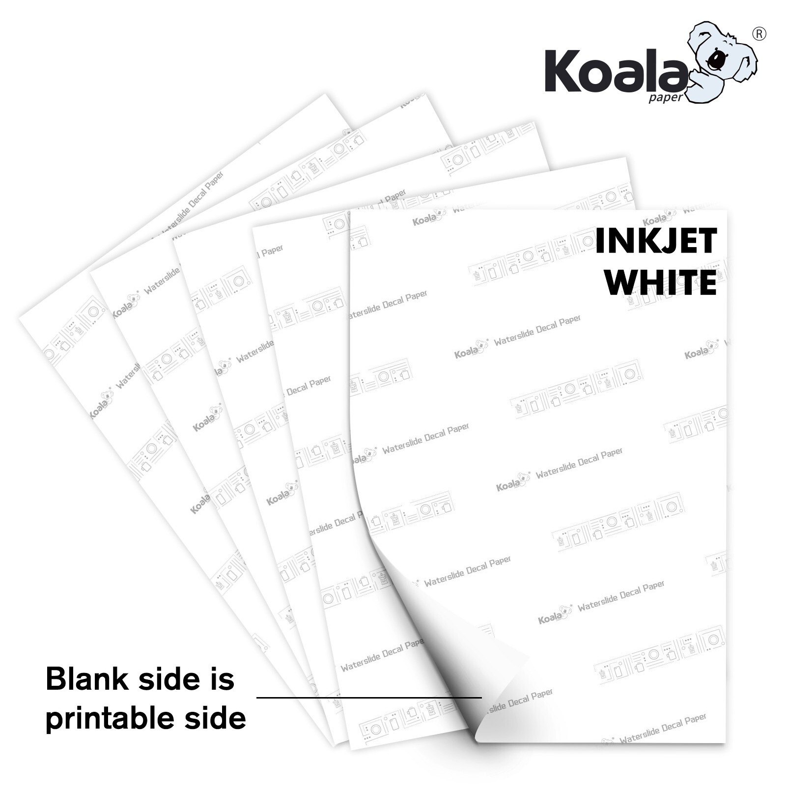 45 Sheets Koala Inkjet Waterslide Decal Paper CLEAR + WHITE DIY Tumblers Gifts