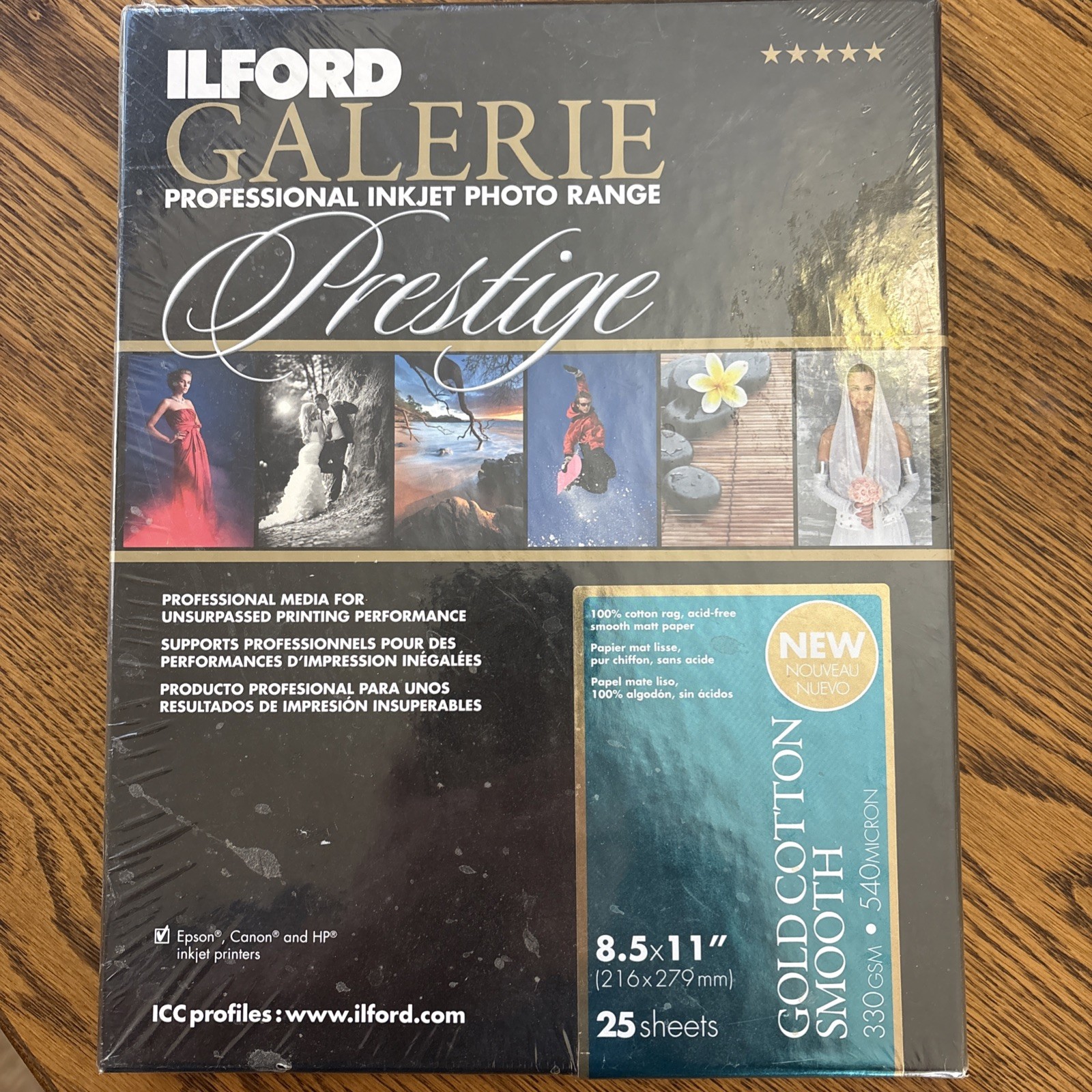 Ilford GALERIE Prestige Smooth Matt Paper 8.5×11 25 Sheets 330gsm 540micron