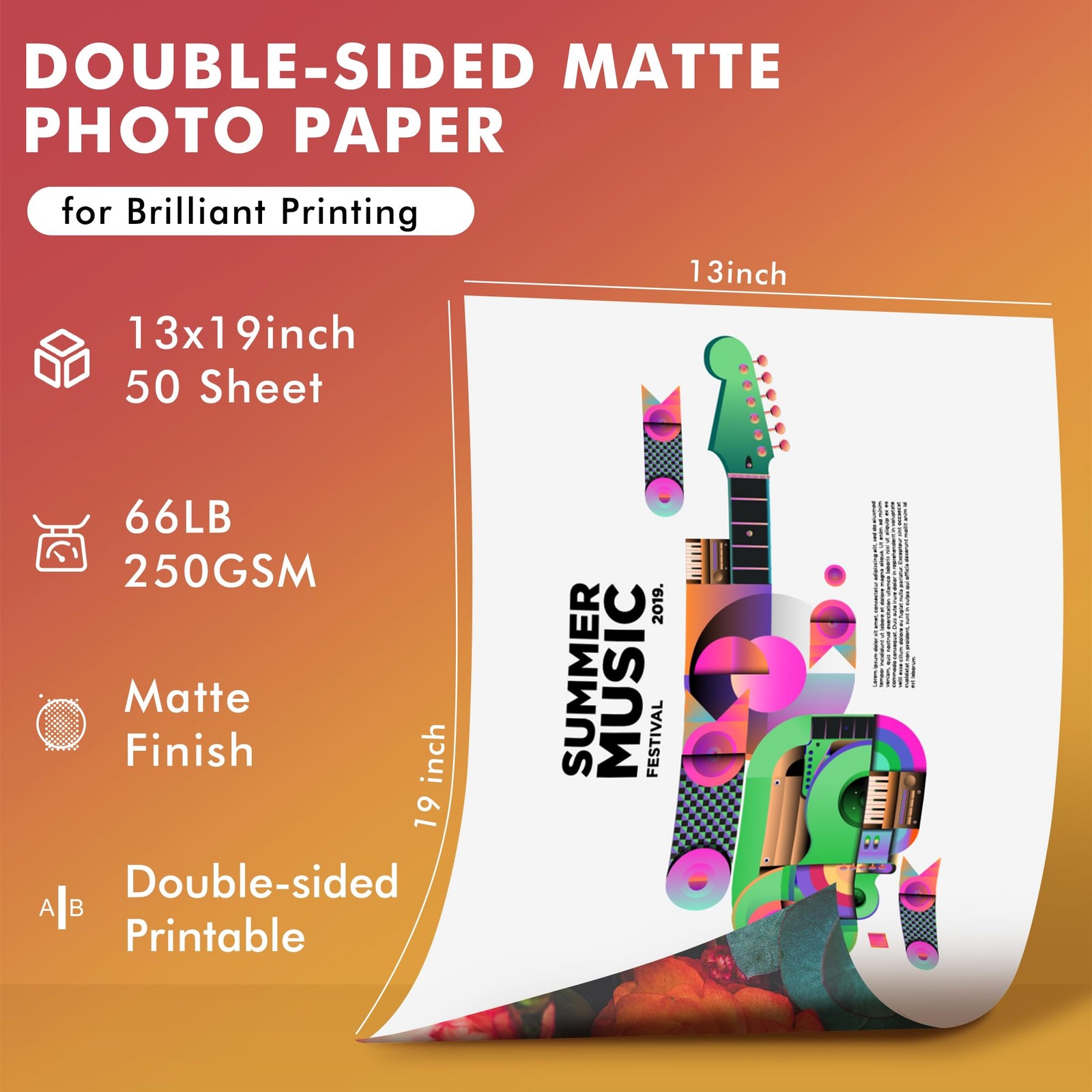 Koala Double Sided Matte Photo Paper 13×19 Inch 50 Sheets 250gsm Heavyweight