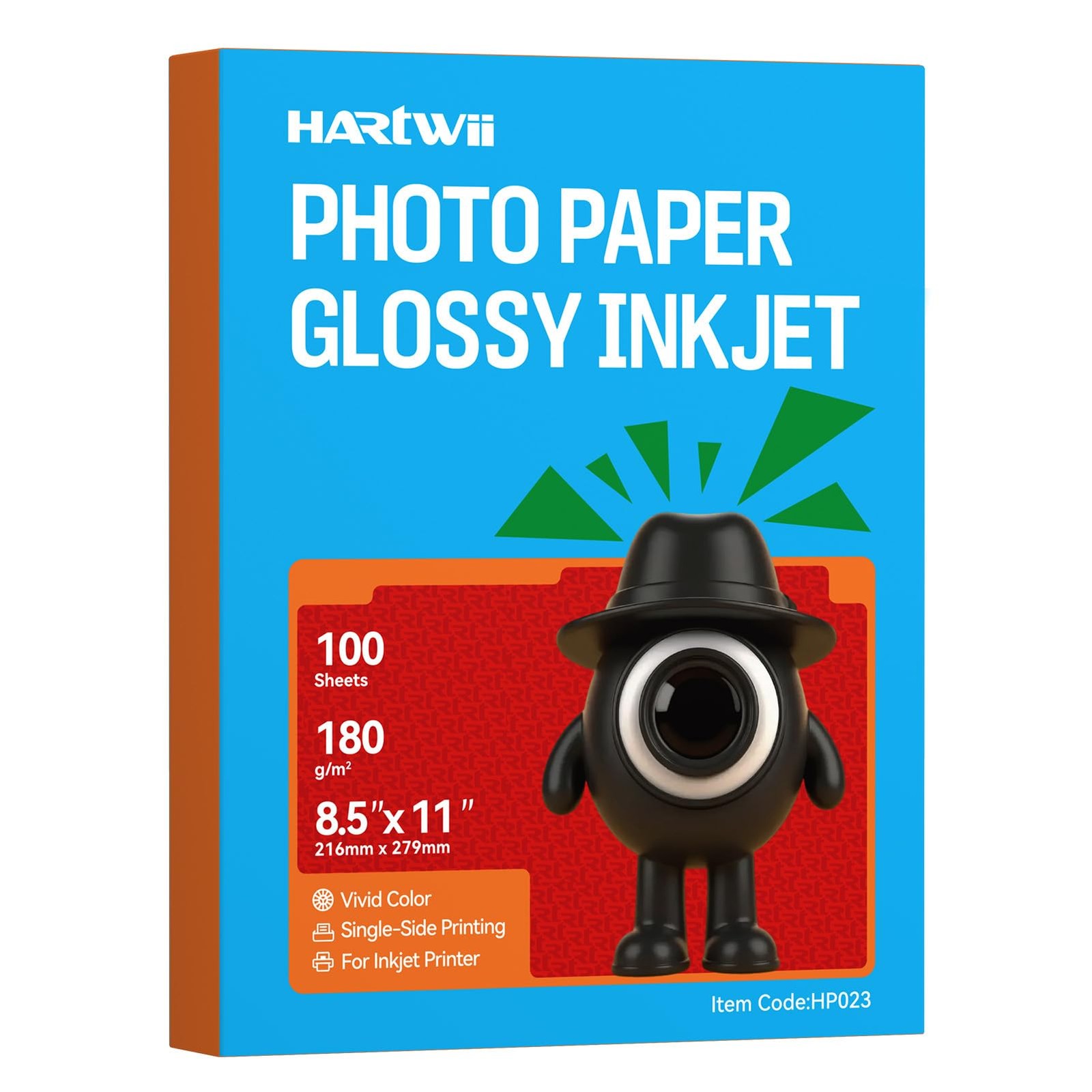 100 Sheets Single Side Inkjet Glossy Photo Paper 8.5×11 Inch 180GSM Craft