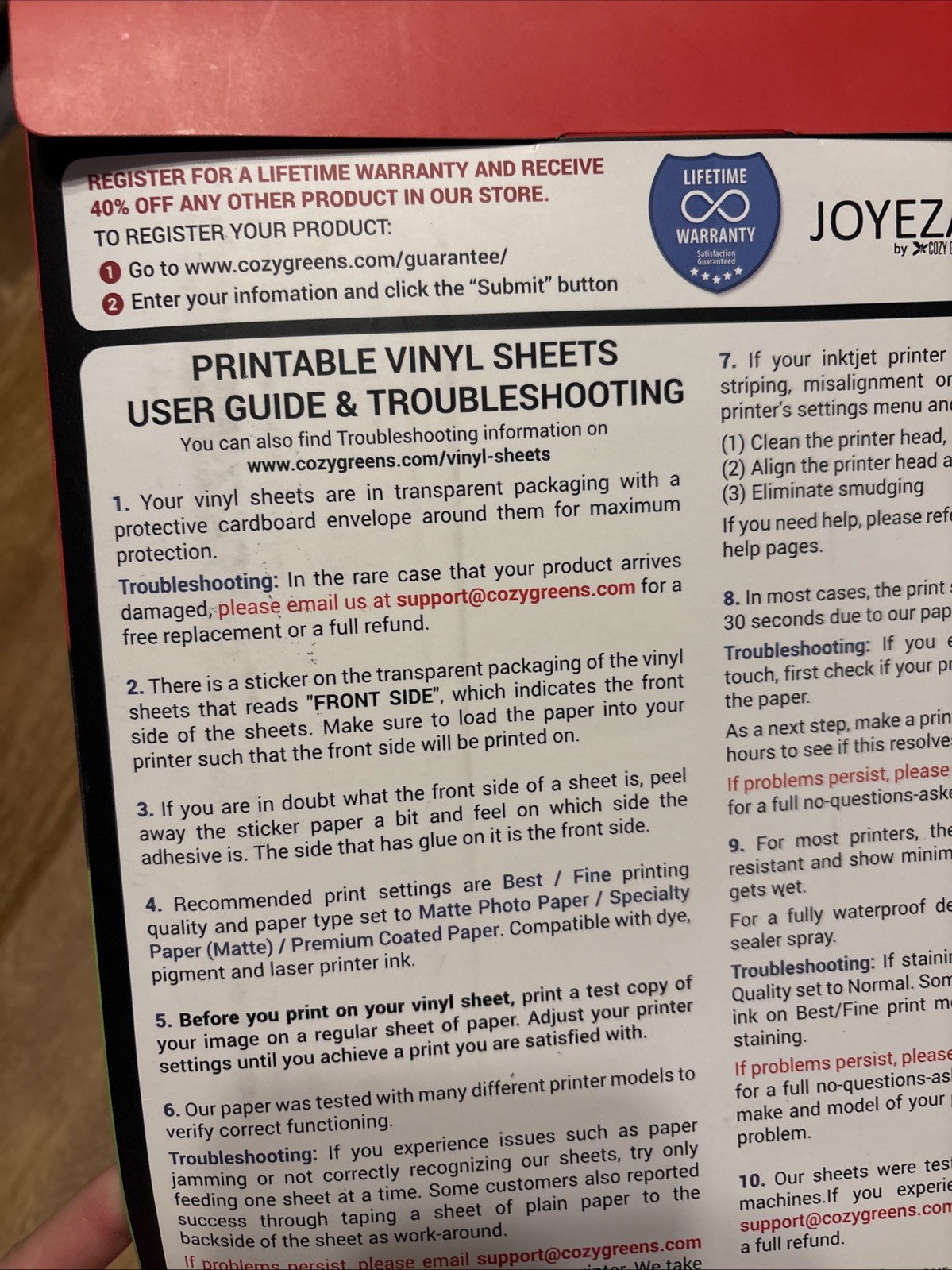 StarCraft Matte Inkjet Printable Adhesive Vinyl Sticker Paper Lot