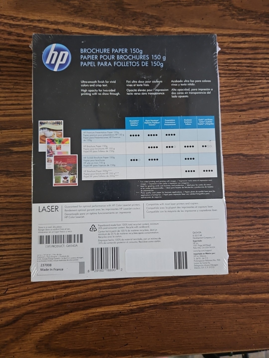 HP Q6543A_40 Matte Paper 8.5 X 11″