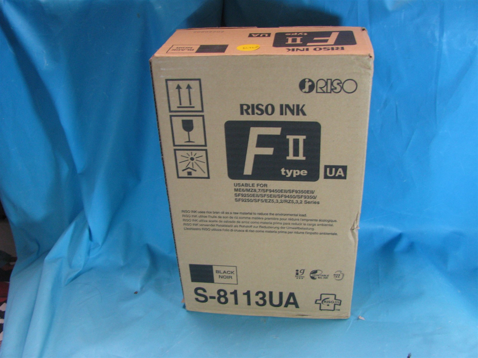 Riso Ink S-8113U Cart, F Ii Type, F/Ez220/Rz590, 2/Pk, Black (RSGS8113U) – NEW