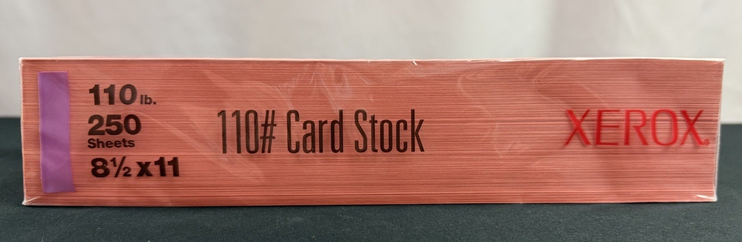 Xerox 110# Card Stock Salmon Copy Printer Paper 250 Sheets 8 1/2″ × 11″