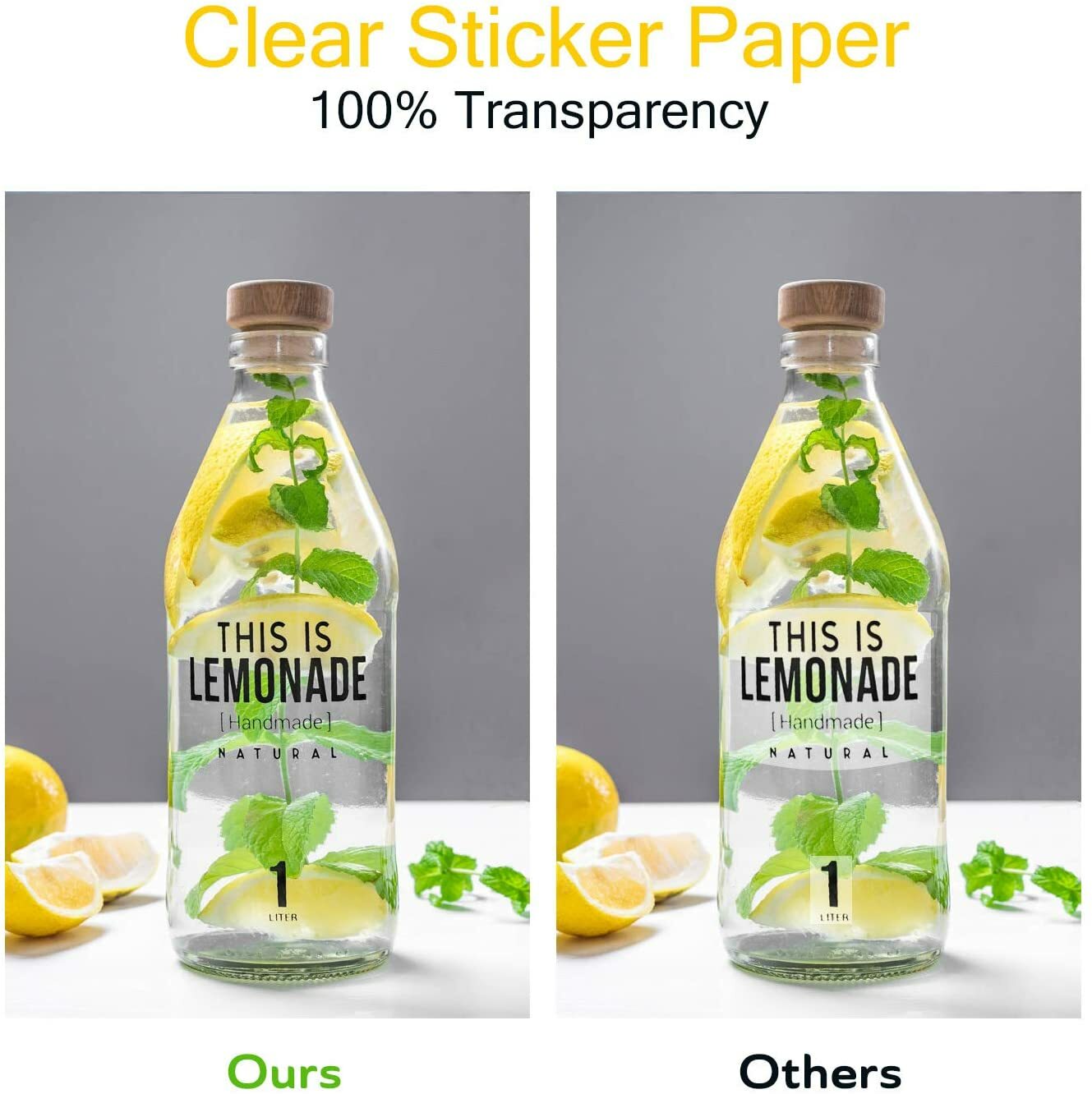 20 Koala Clear Sticker Paper for LASER Printable Vinyl Waterproof Transparent
