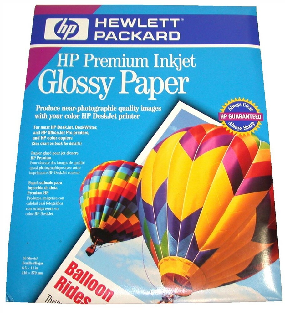 Up to 7 New Box of 50 Sheets HP Inkjet Glossy 8.5″ x 11″ Paper HP C3836A