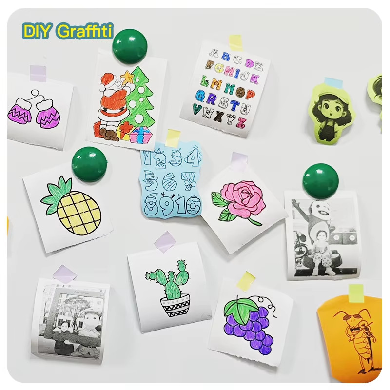 New 10 Roll Sticker Paper for Mini Printer Label Sticker Paper Color Thermal Pap