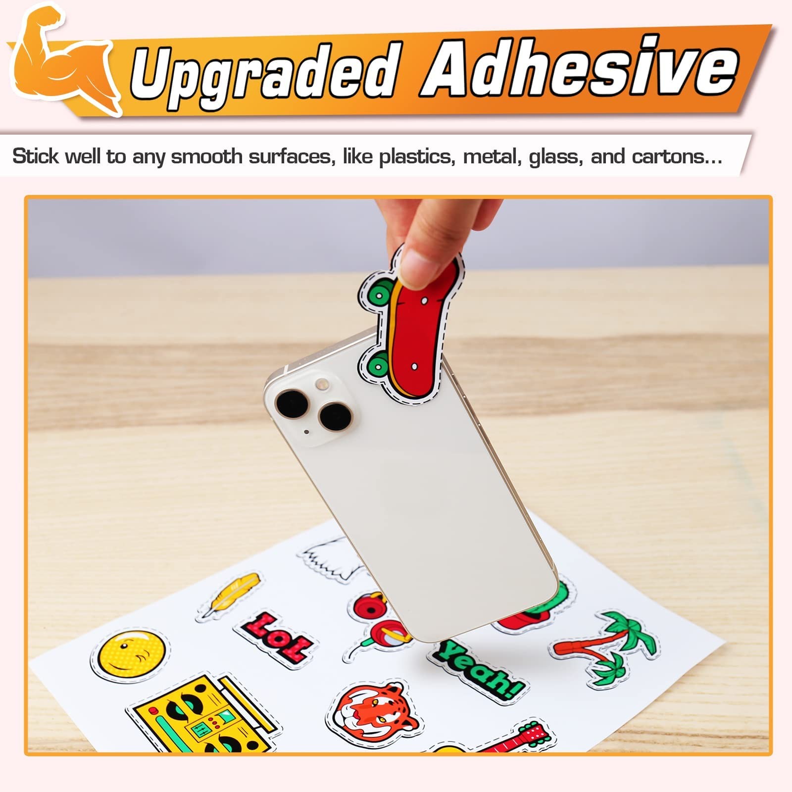Koala 4×6 Inch Glossy Sticker Paper for Inkjet and Laser Printer, 50 Sheets W…