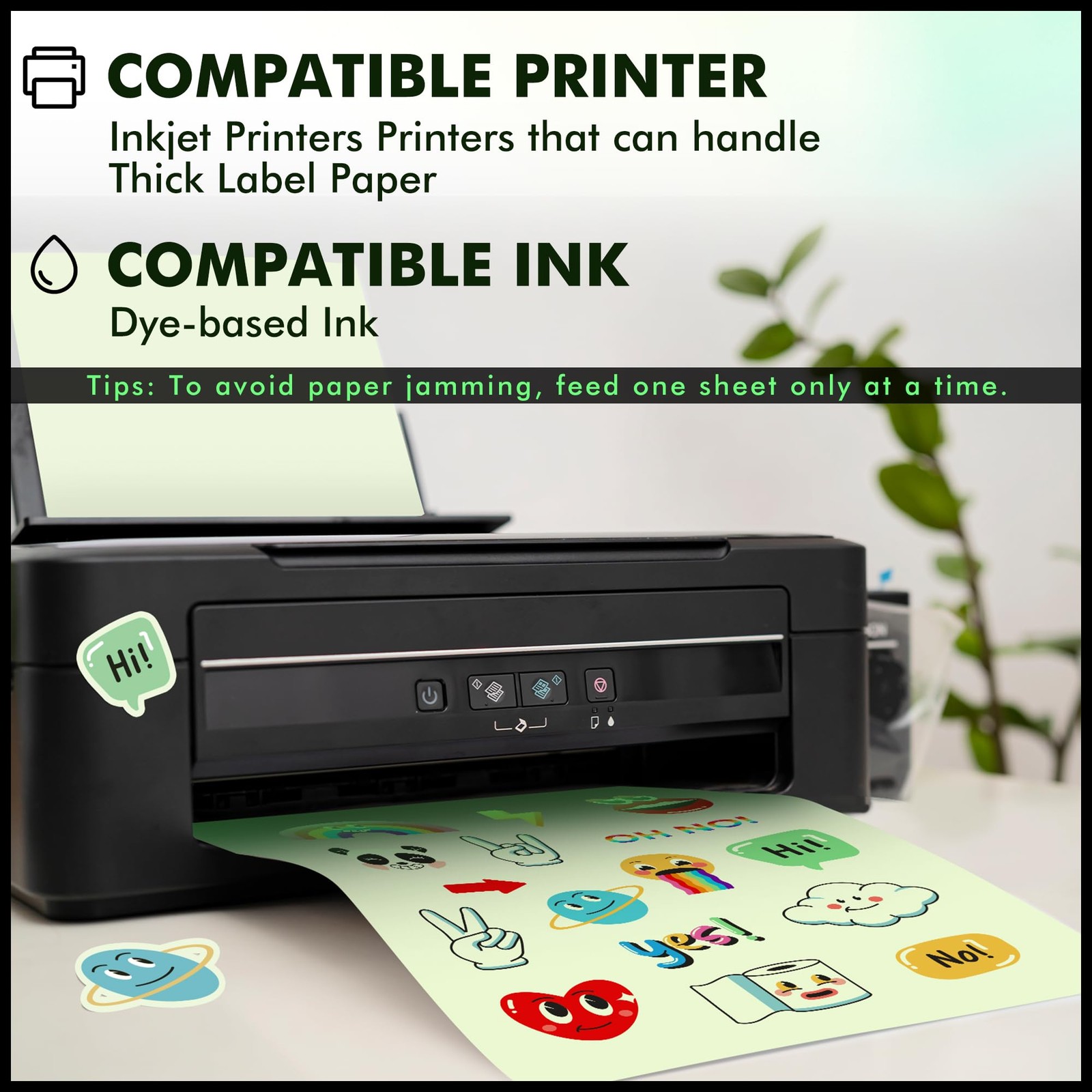 Glow in The Dark Printable Vinyl Sticker Paper for Inkjet Printers, Waterproo…
