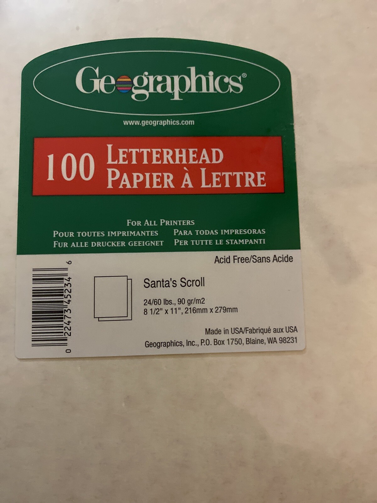 Geographics SANTA SCROLL Letterhead