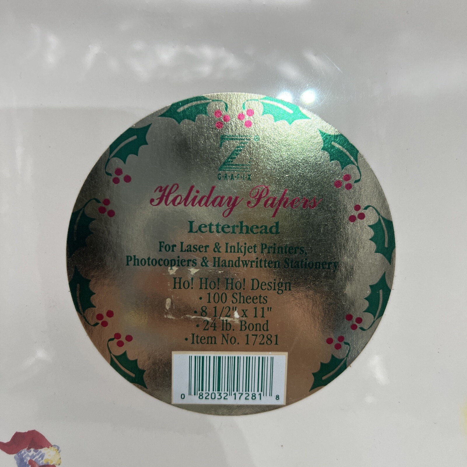Vintage Z GRAFIX~100 Sheets of 8.5″x11″ HOLIDAY PAPERS for LASER & INJET New