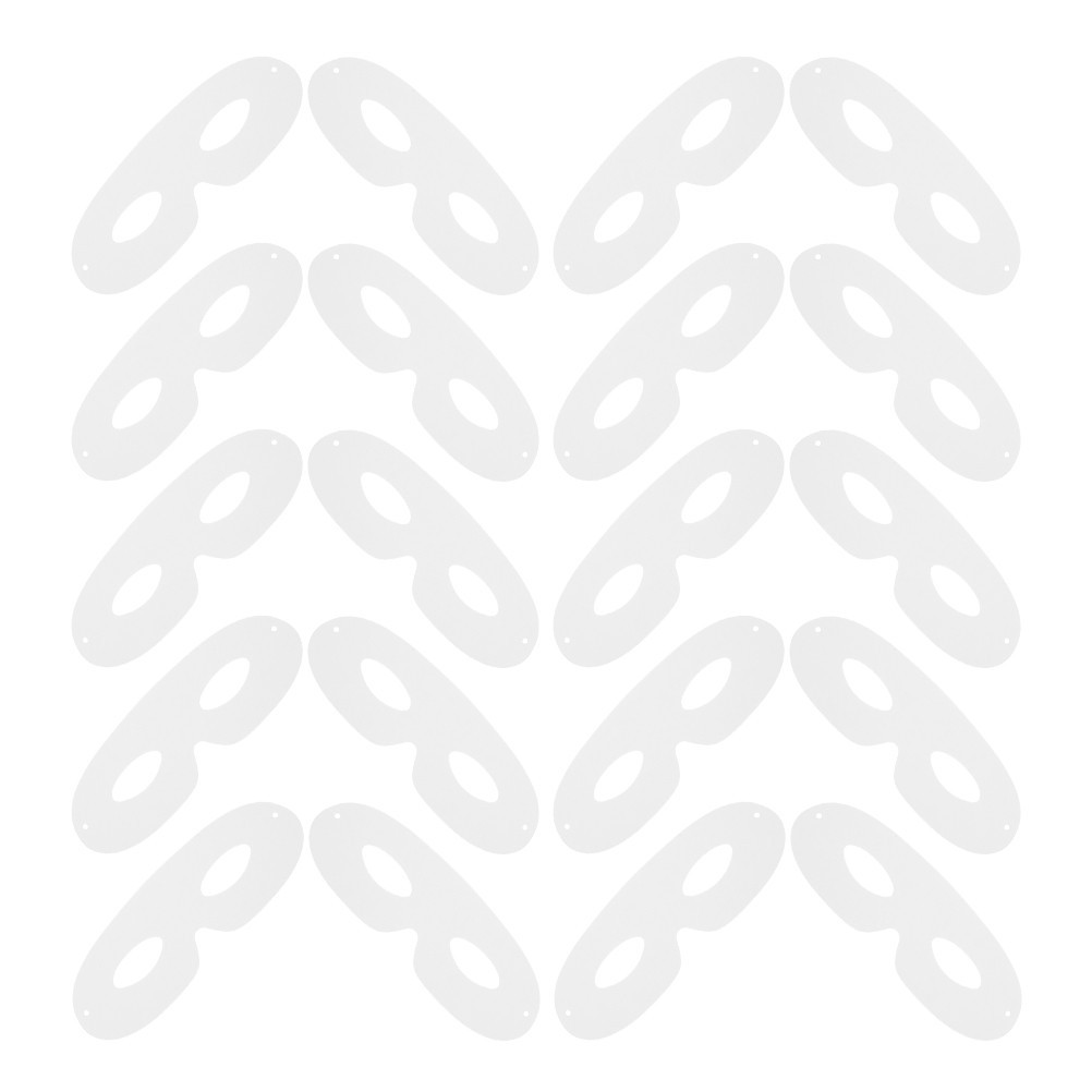 40Pcs DIY White Paper Masks Reusable Blank Masquerade Party Craft Masks