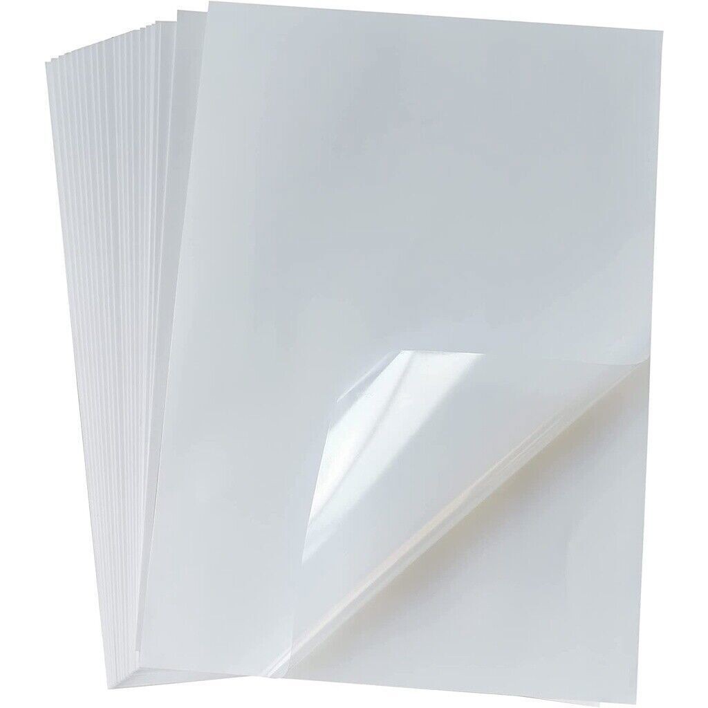 20PCS Printable Vinyl Sticker Paper for Laser Printer Glossy Translucent Sticker