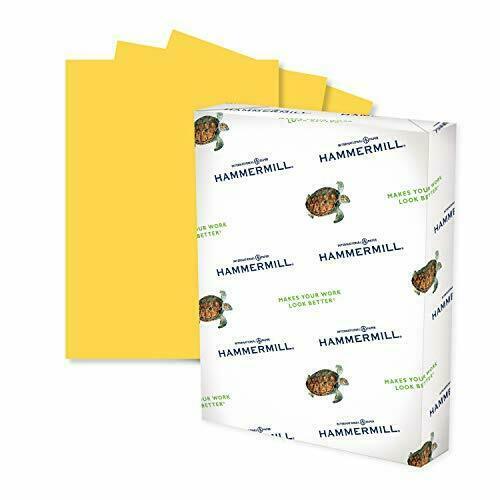 Hammermill Colored Paper 20 lb Goldenrod Printer Paper 8.5 x 11-1 Ream 500 Sh…