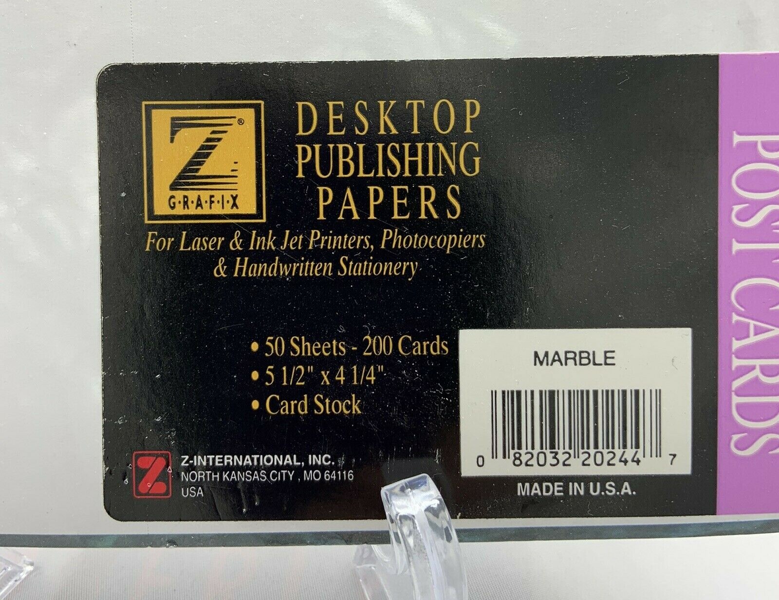50 Sheets 200 Post Cards Z Grafix Desktop Publishing Papers Marble 5 1/2×4 1/4″