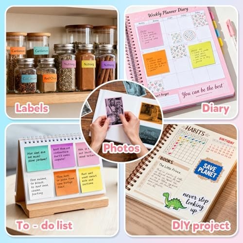 12 Rolls Mini Thermal Printer Sticker Paper – 57x25mm Self-Adhesive for DIY, Pho