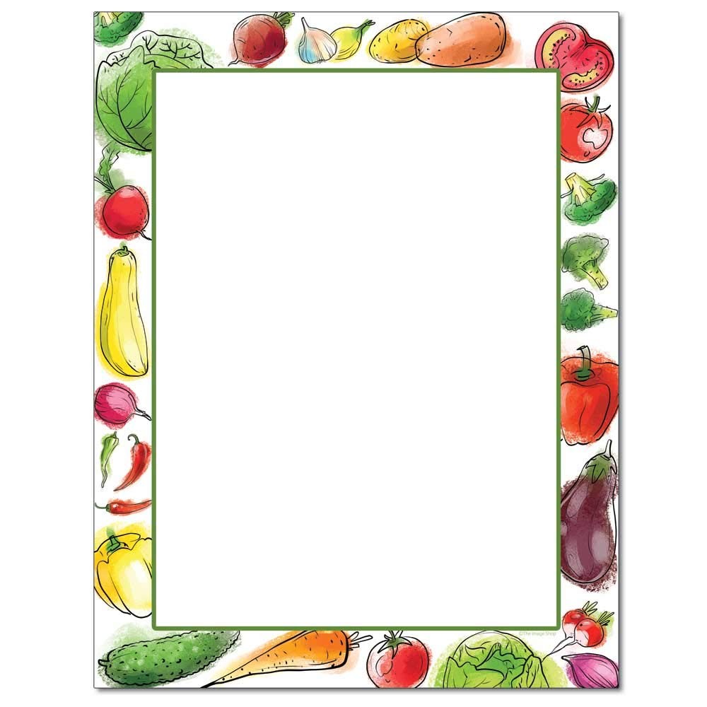 25 Sheets Veggies Letterhead Laser Inkjet Printer Paper Decorative Stationery