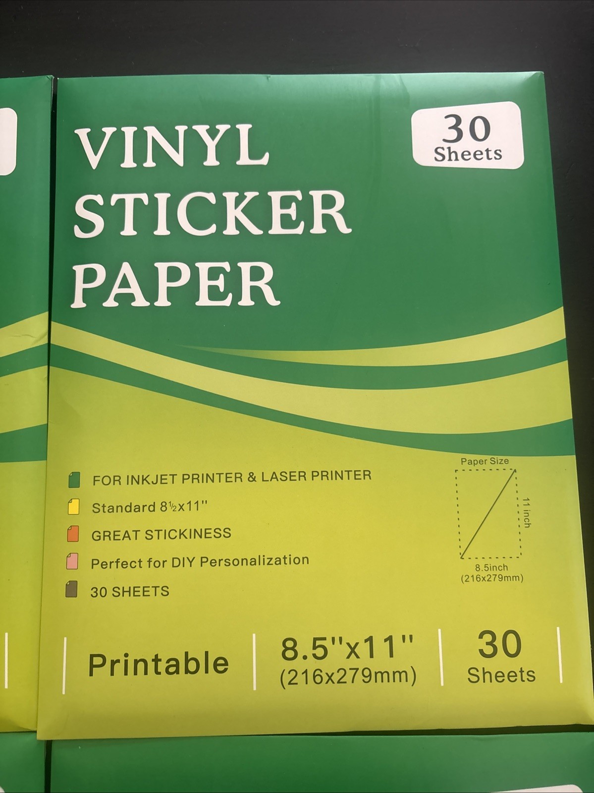 120 Sheets Premium Printable Vinyl Sticker Paper for Inkjet Printers Matte White