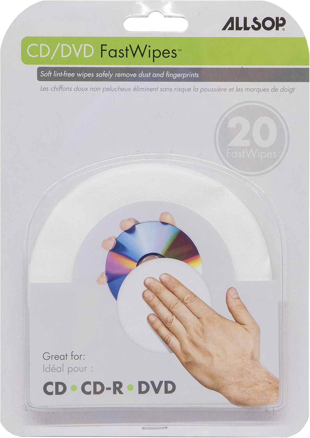 CD and DVD FastWipes, lint-free wipes for cleaning DVD, CD, PS1, PS2, XBOX & XBO