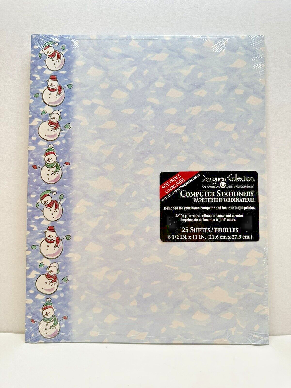Computer Printer Letter Stationary Paper Christmas Snowman Stocking Noel