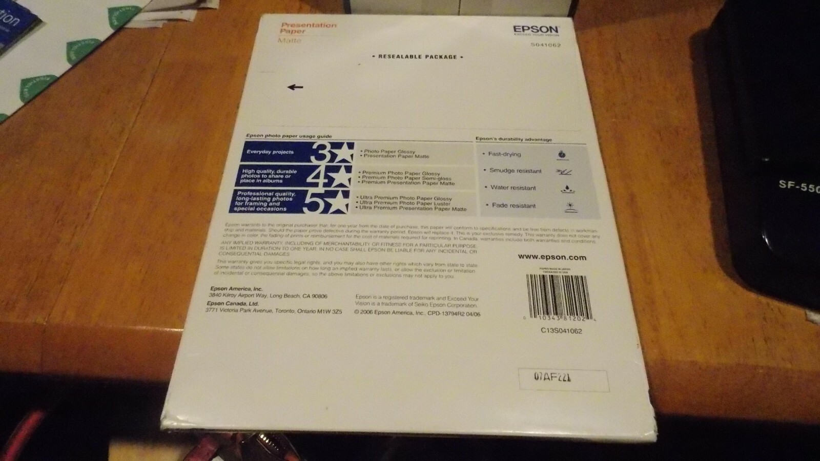 Matte Presentation Paper, 4.9 Mil, 8.5 X 11, Matte Bright White, 100/Pack