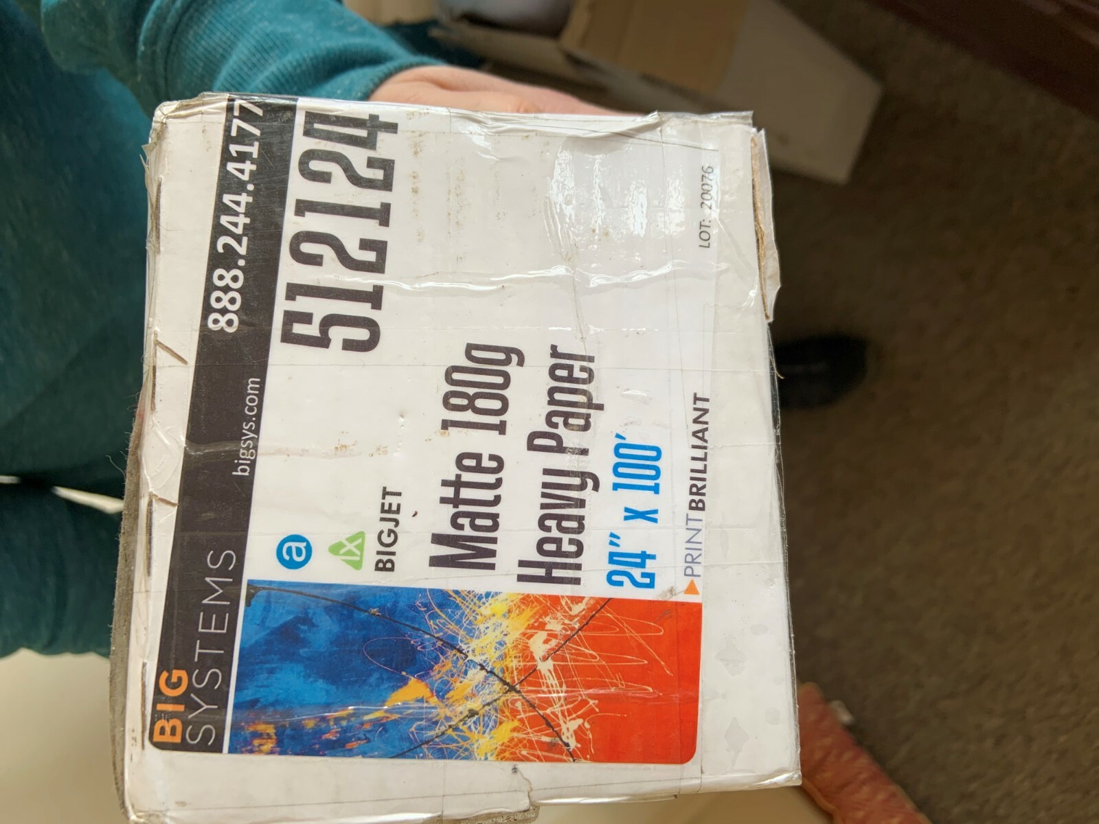 NEW Big Systems High-quality, Heavyweight Matte Printer Paper – 24×100 feet