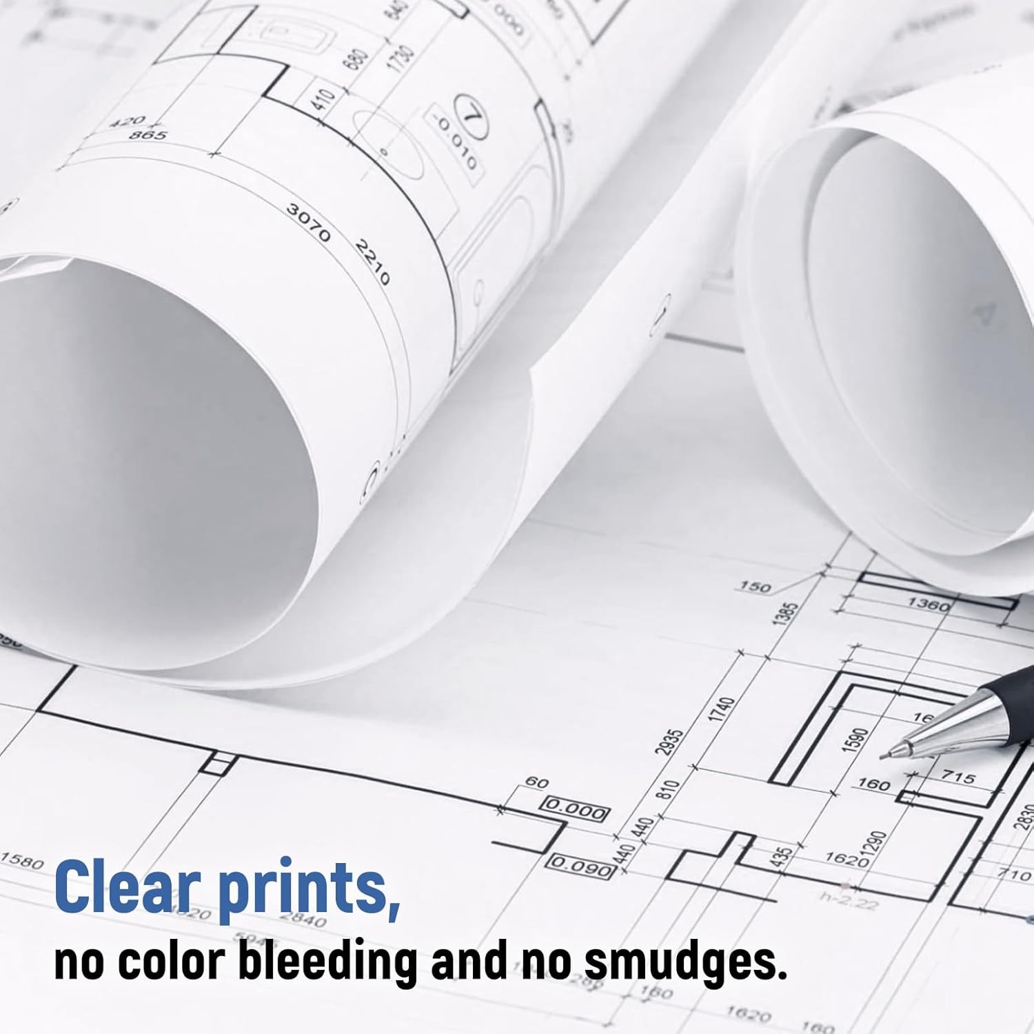 24″x150′ 36″x150′ CAD Bond Plotter Paper 20lb For Wide Format Inkjet Printers