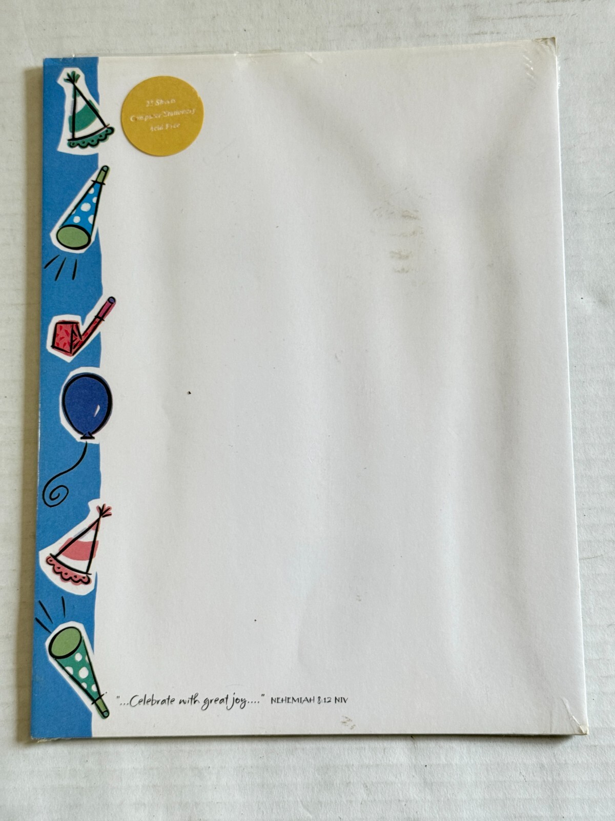 School ABC Birthday Inkjet Printer Paper Letter 8-1/2″ x 11″ Note Cards LOT of 6