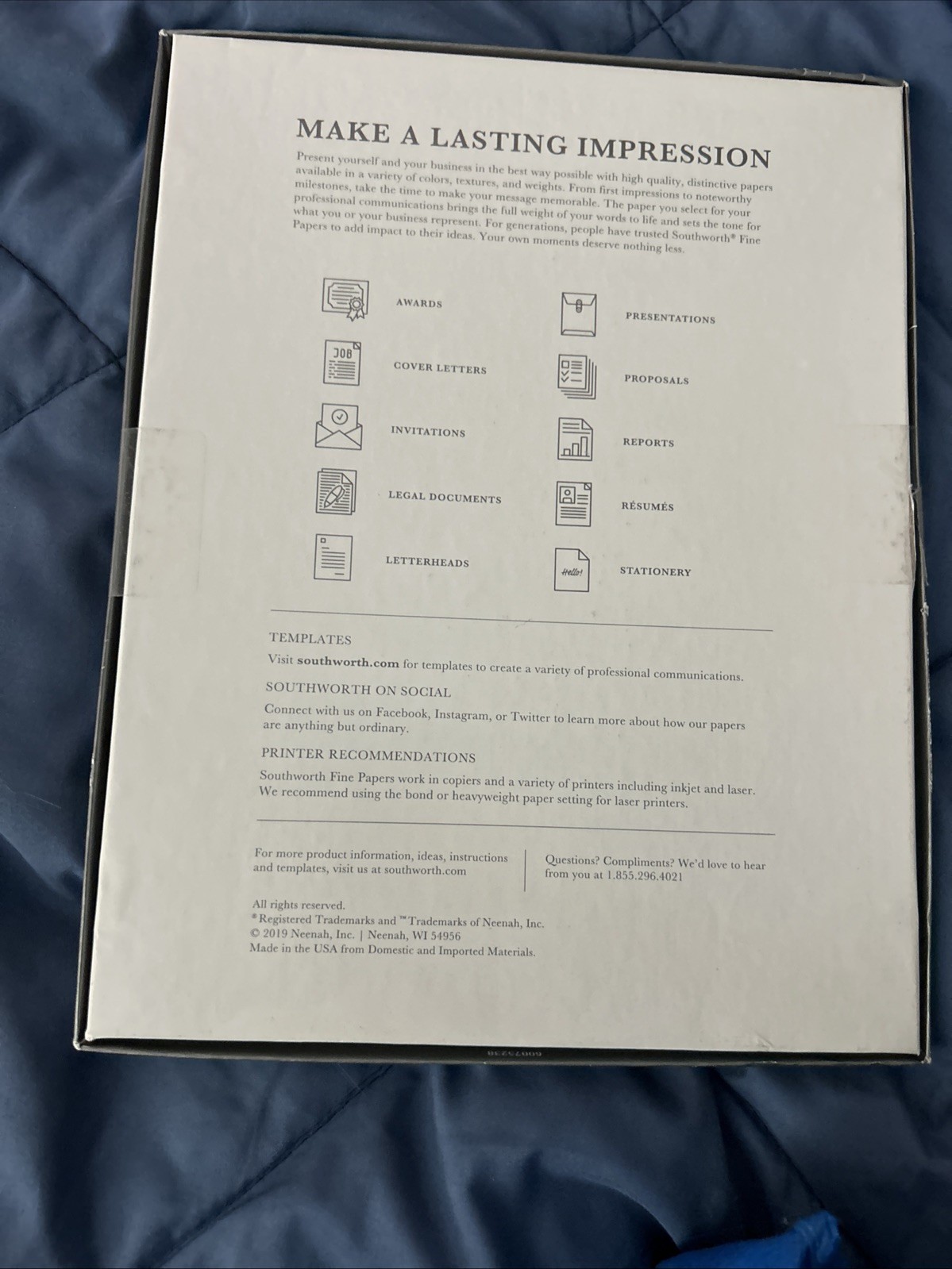 Southworth Parchment Paper 24 Lb Paper P974CK GRAY 100 Sheets