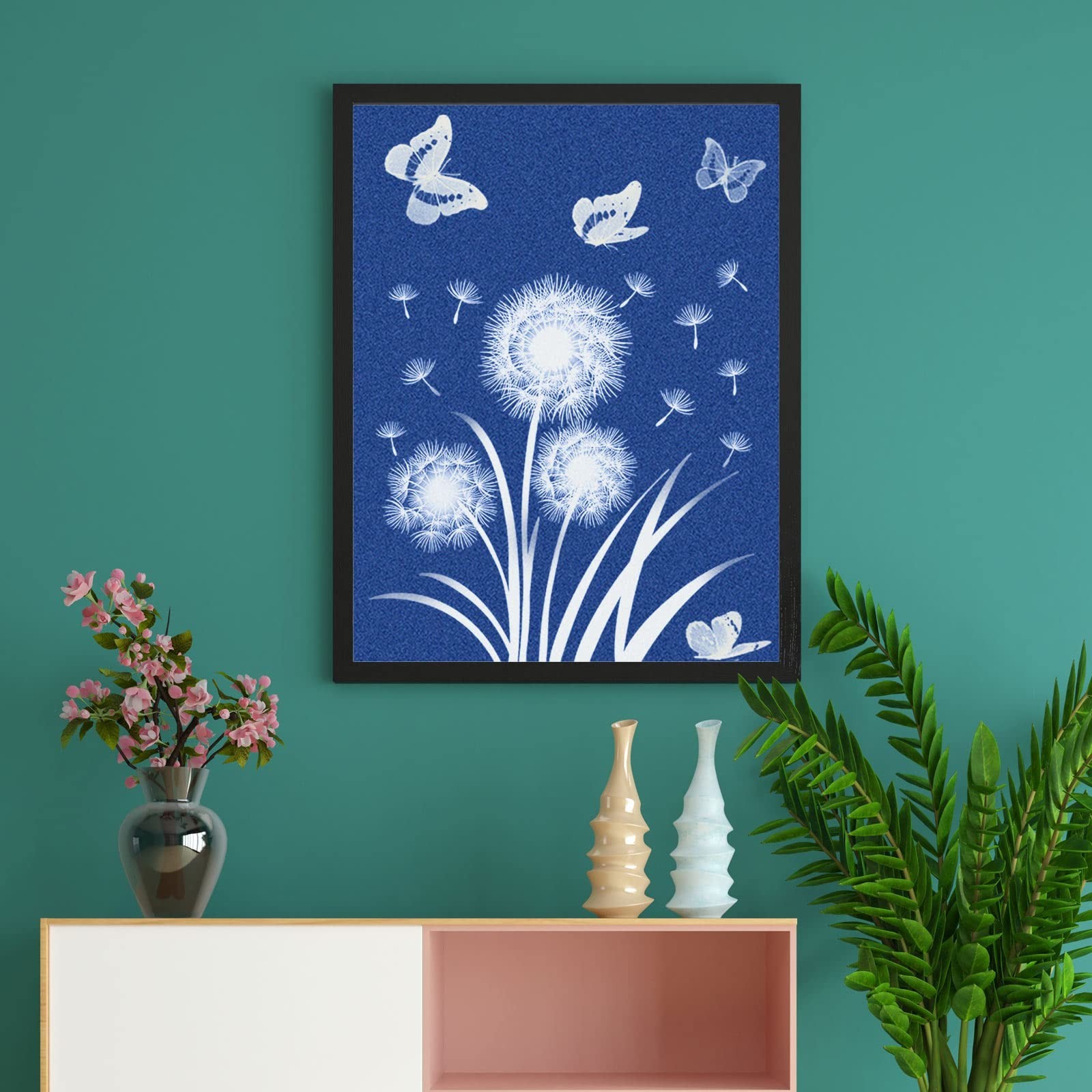 Cyanotype Paper Kit – 24 Sheets Sun Print Paper + Acrylic Panel for DIY Art Proj