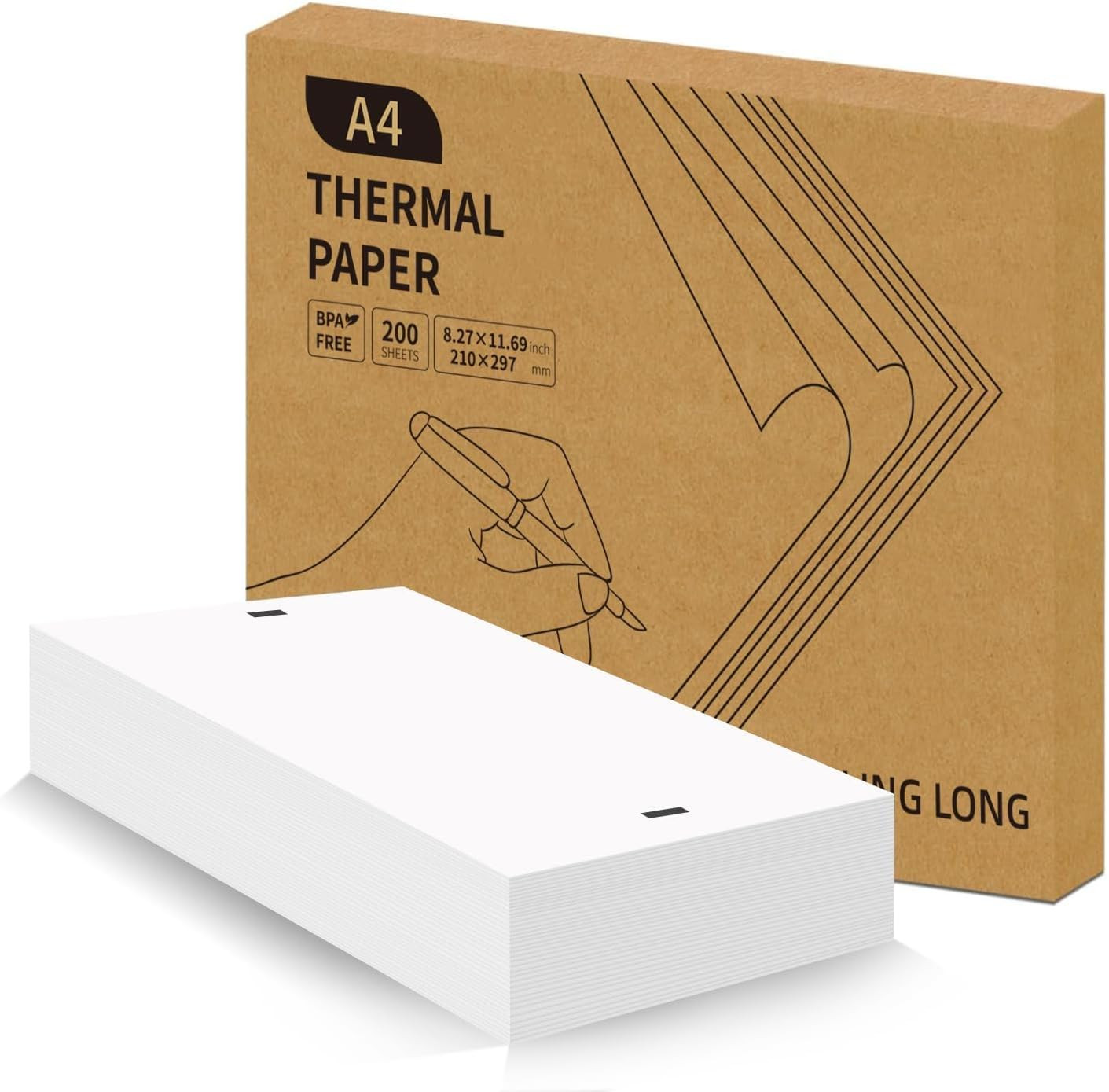 A4 Thermal Printer Paper 8.26″ x 11.69″ Continuous Fold 200 Sheets BPA Free