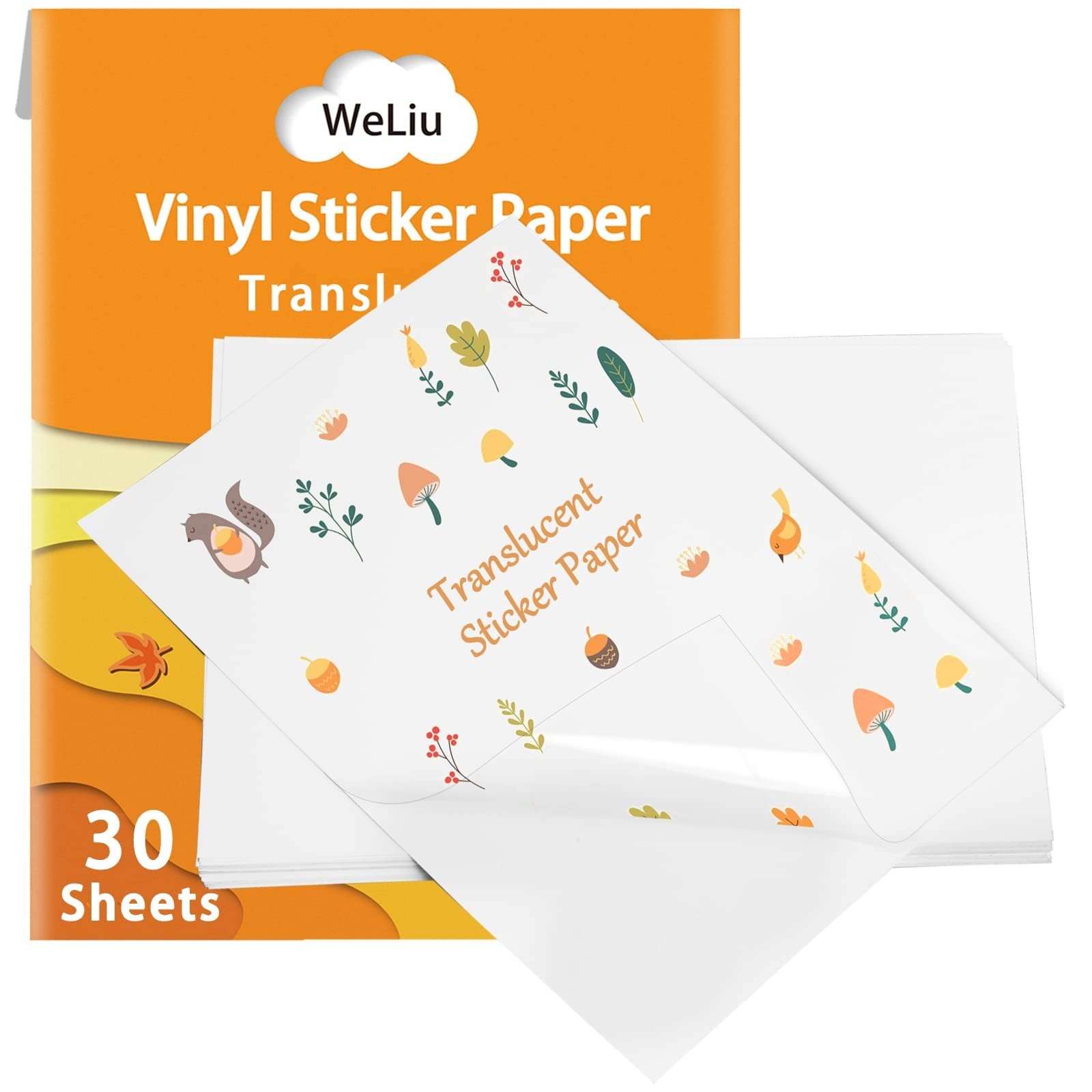 Printable Vinyl Sticker Paper for Your Inkjet Printer – 8.5 x 11 Inches 30 Sh…