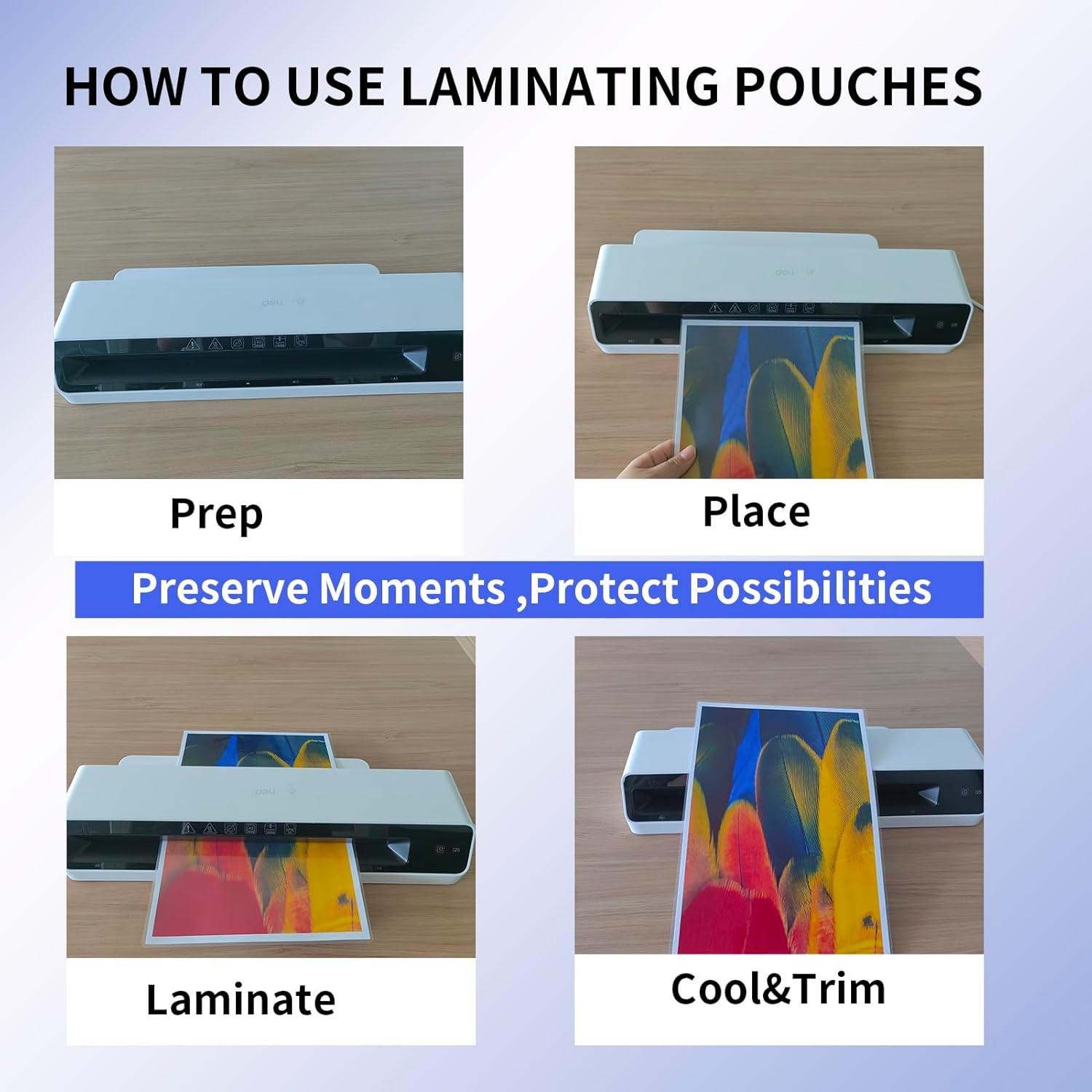 100 Pack Legal Size Laminating Sheets 8.5″x14″ (9×14.5) – 3Mil Thick Clear