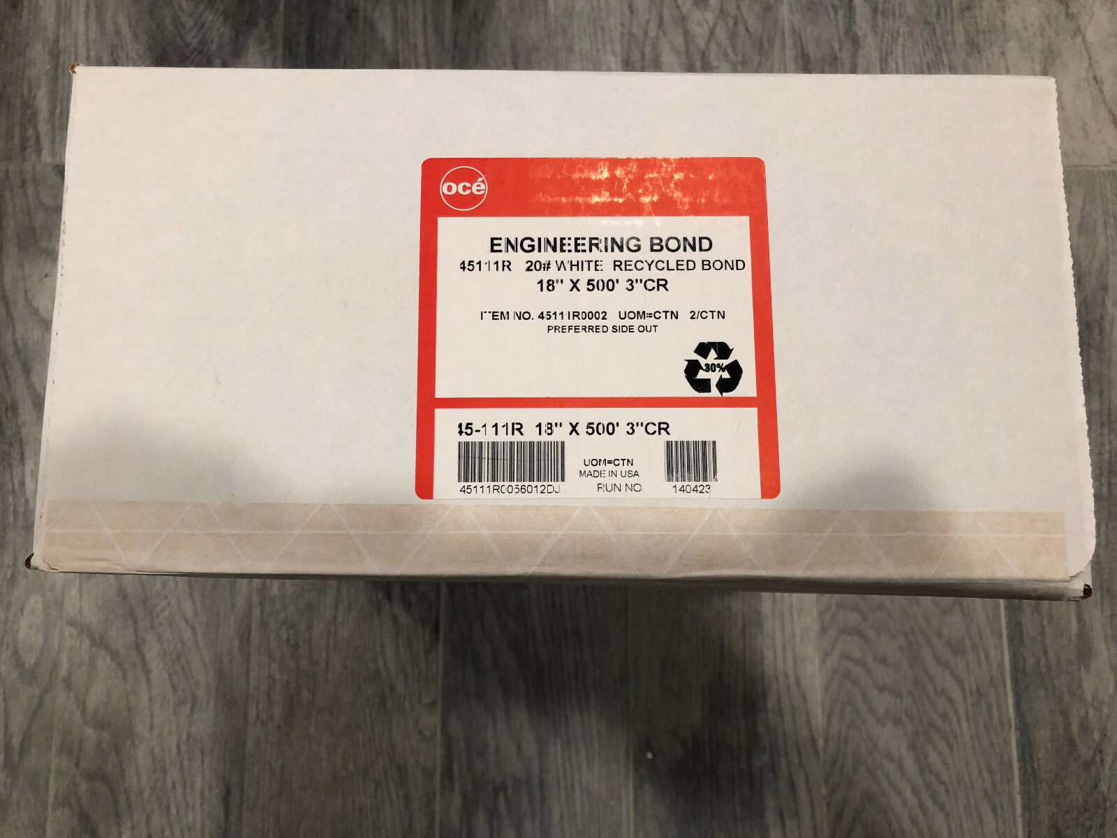 2 Rolls 18″ X 500′ Genuine OEM Oce 45-111 R Engineering Bond Copier Paper Rolls