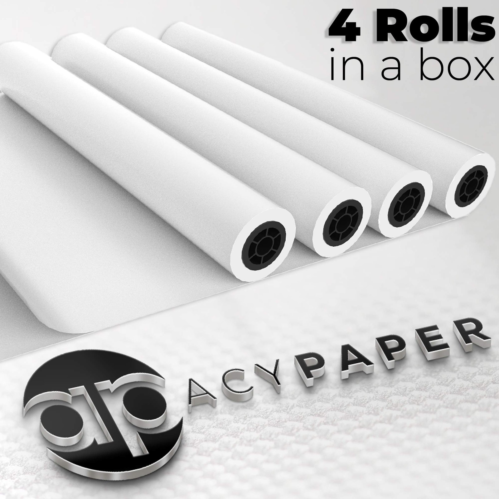 Rollos De Papel Plotter Blanco 24X150 20Lb 80Gsm Brillante Para Impresoras Gr…