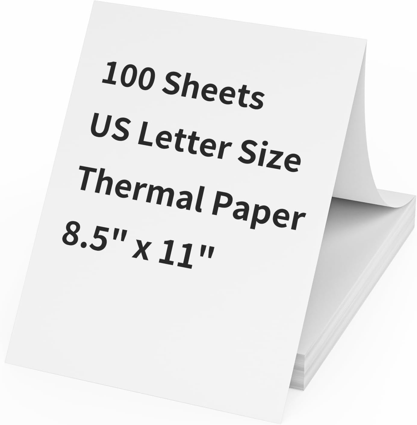 Thermal Printer Paper 8.5 X 11 Inch, 100 Sheets US Letter Size Thermal