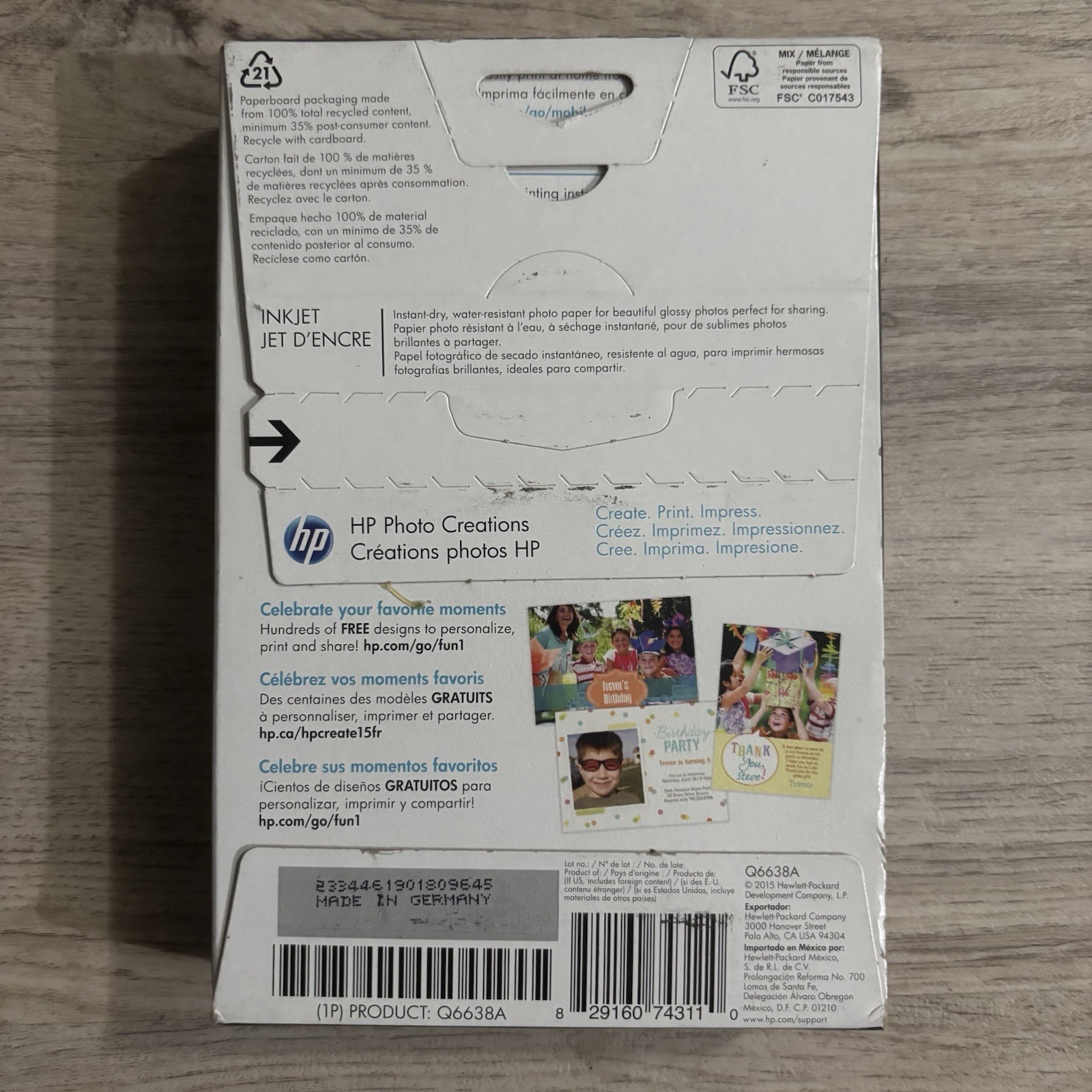 NEW HP Advanced Photo Paper Glossy 100 Sheets 4 x 6 – 66 lbs All Inkjet