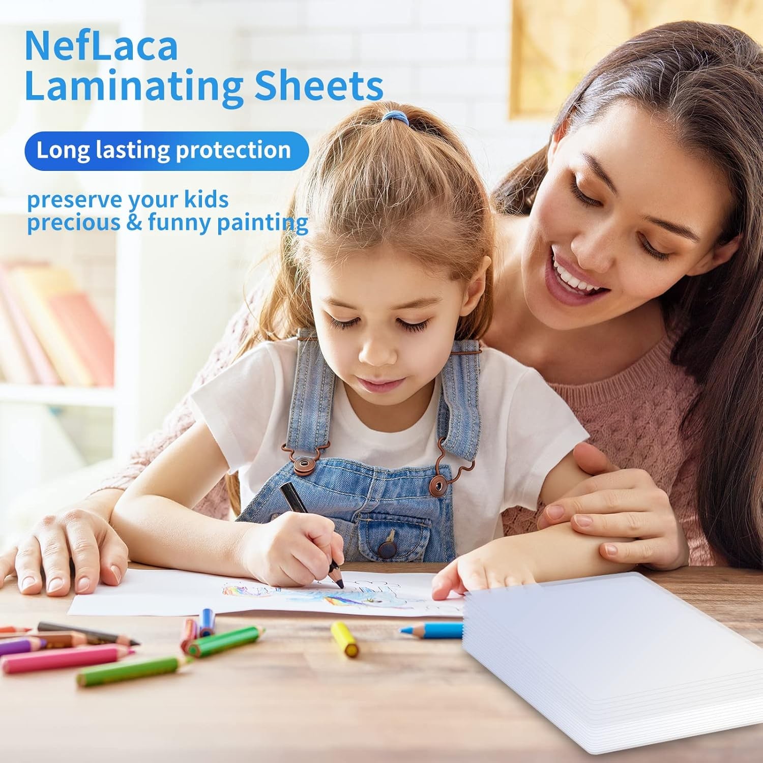 100 Pack Laminating Sheets, 5Mil 9″ x 11.5″ Laminating Pouches，5Mil Clear